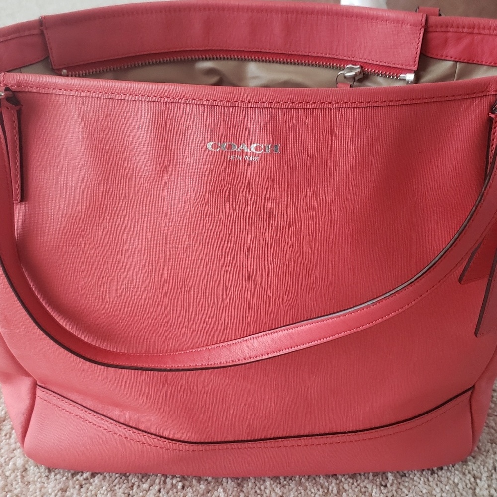 Pink Coach baby bag or large purse